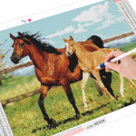 Teemantmaal 5D hobune teemanttikandid ristpistes loomade kingitus kodukaunistus 20X30CM