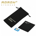 AORON originaalprillikott Kvaliteetsed p&auml;ikeseprillide kotid polarisatsioonitesti kaardiga + puhas riie must