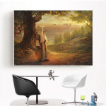 5D teemantmaal, t&auml;is&uuml;mmargune teemanttikandid mosaiikristpistega maastik, k&auml;sitsi valmistatud kingitus 20X30CM