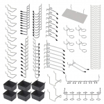 Metallist Pegboard Konksud Organiseerija komplekti Peg Lukud Ripprakendused 140Pcs