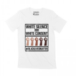 ULTRABASIC meeste T-s&auml;rk Must Lives Matter s&auml;rk Valge Silence Graphic Tee Vintage Apparel XS valge