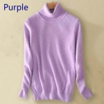 Villane puhas ka&scaron;miir kampsun naiste kootud kilpkaelusega ka&scaron;miir kampsun, elastsuspull Femme k&otilde;rge kaelusega kuduvad kampsunid kampsun 3XL lilla