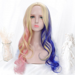LUPU s&uuml;nteetiline parukas Sinine roosa Lolita Bob pika lainega parukad naistele T&uuml;drukule Genshin Impact kost&uuml;&uuml;m Cosplay blond lilla juuste parukas 60CM