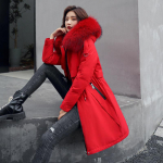 Naiste X-Long talvine suur kapuutsiga tuulekindel sulejope karvakraega Suure puuvillase polsterdatud mantel M