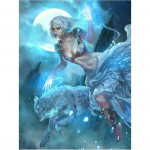 5D DIY Teemantmaali T&uuml;druku ja Hundi Ristpistekomplekt Mosaiik Teemanttikandid Roos T&auml;is&uuml;mmargune/ruudukujuline puur Kodukaunistus Round 20x30cm