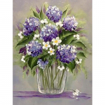 Uus 5D DIY Teemantmaaling V&auml;rsked lilled Teemanttikandid Lilletass Ristpistes T&auml;is&uuml;mmargune puur Kodukaunistuse Kunsti kingitus Full Round 20x30CM