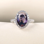 Bella Box Personality Pruudi s&otilde;rmused lilla tsirkooniga Hea kvaliteediga elegantsed Statement s&otilde;rmused v&otilde;luvatele naistele pulmatseremoonia kingitus 6 lilla