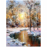 T&auml;ielikult isetehtud teemantmaalid ristpistes talvine maastik puu &uuml;mmargune puur Teemanttikandid Full Round 20x30CM