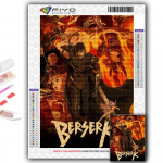 Teemantmaaling Anime Berserk Diamond Mosaic Craft Teemanttikandid Full Round 20X30CM