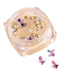 1 kastiga 3D-k&uuml;&uuml;nekaunistus mitut stiili Lihtne peale kanda kauakestvad suurep&auml;rased liblikakividest kaunistused, meisterdamine salongi 1