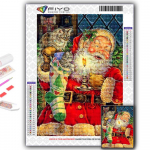 5D DIY Teemantmaaling J&otilde;ulupuu J&otilde;uluvana Lumemees Ristpistes Teemantkunst tikandid Mosaiik Home Deco Full Round 20X30CM