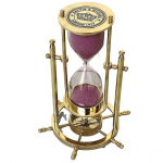 Antiikne messingist liivataimer 22,86 cm merelaeva Marine Arts 1917 liivakell koos kompassiga