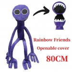 50-80 cm Rainbow Friends pl&uuml;&uuml;snukk m&auml;nguasi, multifilmi tegelane lilla koletis, pehme pl&uuml;&uuml;sis t&auml;idisega Halloweeni m&auml;nguasjad kingitus lastele 80cm