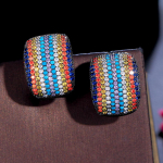 CMM etnilised ehted Rainbow kuupmeetrist tsirkooniumoksiidist r&otilde;ngask&otilde;rvar&otilde;ngad naistele mitmev&auml;rviline