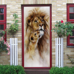 L&otilde;vi ja loodusv&auml;ljendus maalimine uksekleebis Kodu maja uksekleebis seinakunst ukse kleebis k&uuml;lmkapi kleebis plakat loominguline 77X200cm
