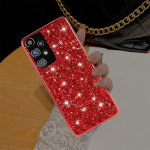 Luksuslik Bling Glitter telefoni&uuml;mbris Samsung Galaxy S23 S22 S21 FE Ultra Plus A14 A23 A33 A53 A73 A22 A32 A53 A72 A12 A51 M23 M32 4G 5G pehme TPU kate Samsung Galaxy S21 punane