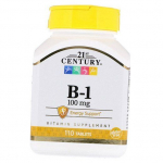 Tiamiin, vitamiin B-1 100, 21. sajand 110 tab (36440001) 110tab