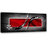 L&otilde;uenditr&uuml;kk Abstract Red Grey 90x30 punane