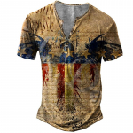 2023. aasta uus vintage stiilis suvine l&uuml;hikeste varrukatega moodne T-s&auml;rk, meeste Slim Fit V-kraega n&ouml;&ouml;biga T-s&auml;rk. M