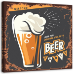 L&otilde;uenditr&uuml;kk Beer Retro Sign 30x30 pruun