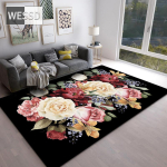 Euroopa stiilis klassikaline must lillevaip luksuslikule magamistoale ja elutuppa 120x160cm 1pcs gray