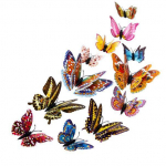 (Nikita) 12 tk 3D Butterfly Design Decal Art seinakleebised Ruumi magnetiline kodukaunistus One Size