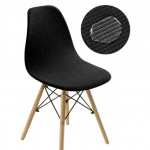 Veekindel Shell tooli kate Elastne k&ouml;&ouml;gitooli katted S&ouml;&ouml;gituba Jacquard Tooli Istmekatted Bankett Pulmad Kaunista 1 tk 1-PCS must