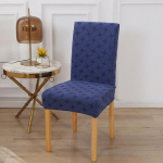 Pehmed Jacquard Soild v&auml;rvi tooli katted Elastsed tolmukindlad katted elutuppa Hotelli kontori kodutoolid pestavad eemaldatavad 1-PCS tumesinine v&auml;rv