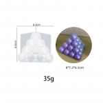 Mitmestiililine geomeetriline mullipalli silikoonist k&uuml;&uuml;nlavorm Sf&auml;&auml;riline laterna kristall epoks&uuml;vaigust seep kipsist &scaron;okolaadist vormidekoor