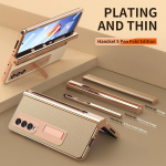 Ebesfous luksuslik nahkkattega hingega &uuml;mbris Samsung Galaxy Z Fold 4 Fold 3 &uuml;mbris pliiatsi magnetklambriga Fold3 Fold4 jaoks Uus Case with Pen punane