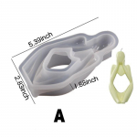 3styles Abstract Thinker Shape silikoonvormid isetegemiseks vaigust betoonist k&auml;sit&ouml;&ouml;ks A