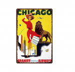 Chicago Austraalia Pariis India Vietnam Maastik plekkplakat Vabadussammas Eiffeli torn Kuulsad vaatamisv&auml;&auml;rsused Metallimaal 20x30cm