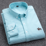 Mood tippkvaliteediga meeste pidulikud kleit-s&auml;rgid pikkade varrukatega valge puhtast puuvillast &auml;riline Slim Fit suures kontoris M roheline