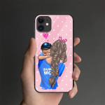 Ema ja beebi karastatud klaasist telefoni&uuml;mbris iPhone'ile Samsung Galaxy OnePlus Oppo Xiaomi Redmi Note SA 7 8 9 10 11 12 13 14 20 21 22 53 Pro Max Ultra iPhone 6 or 6S