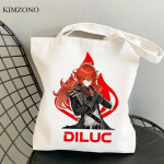 Genshin Impact poekott toidupoed bolsa bolso &ouml;ko poekott kott boodschappentas riidest kott toile 24*26cm