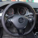Autorooli kate Kunstnahast autotarvikud Volkswagen VW Golf 7 Mk7 Uus Polo Passat B8 Tiguan Sharan jaoks Black Thread gray