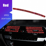 Teemantauto &otilde;hukonditsioneeri v&auml;ljalaskeava Dekoratiivsed ribad Universaalsed U-kujulised klambrid Rhinestones V&otilde;re kleebis Auto sisemus valge