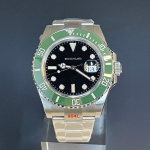 41 mm Mehaaniline k&auml;ekell Automaatne k&auml;ekell Safiirklaasist 316 Roostevabast Terasest Helendav Veekindel Miyota 8215 Movement Green Black