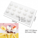 &Uuml;mmargune pallikujuline silikoonist koogivorm &scaron;okolaadivahu juustuleiva jaoks magustoidu tarretispudingi k&uuml;psetusn&otilde;ude kaunistamiseks M