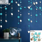 4 m 13 jalga s&auml;delev paberib&auml;nner Palju &otilde;nne s&uuml;nnip&auml;evaks peo kaunistus Esimene 1. Lapsed poiss T&uuml;druk T&auml;iskasvanud Rose Gold Garland Pulmad Beebi du&scaron;&scaron;