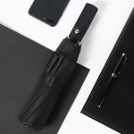 Tuulekindel kahekihiline vihmavari, t&auml;isautomaatne vihmavari, meeste naiste naiste luksuslik &auml;rimeeste suur vihmavari p&auml;ikesevari must