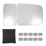 Tesla Model 3 t&auml;iustatud p&auml;ikesevari auto katuseluugi varju soojusisolatsioon UV-kaitsega &uuml;hes t&uuml;kis tarvikud koos hoiuruumiga must