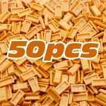 Loominguline raha m&uuml;nt sularaha dollari arve ehitusplokid kuld h&otilde;bedane baar City tarvikud tr&uuml;kitud plaadid MOC m&auml;nguasi lastele kingitus 50pcs gold orange