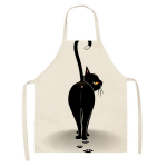 Kokkamine K&uuml;psetamine Koka p&otilde;ll Must armas kassi muster K&ouml;&ouml;k Varrukateta p&otilde;ll Linane pudip&otilde;ll Kodune meeste ja naiste puhastusp&otilde;ll 47X38CM