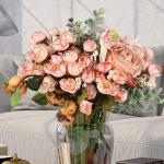 10 tk 15 pead/kimp Kunstlikud roosinupud mini v&auml;ikesed roosid siidist v&otilde;ltslilled isetegemise pulmadeks Kodu j&otilde;ulukaunistus Lillekingitused fotorekvisiidid pruun