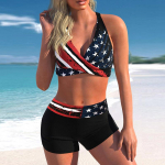 Naiste Halter Bikini Tankini ujumistrikoo Oil on Canvas Print Prindiga ujumistrikoo L