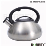 BORREY vile veekeetjale roostevabast terasest vile veekeetja gaasipliit induktsioon metallist teekann telkimine keev vesi k&ouml;&ouml;gin&otilde;ud 3L 3L Water Kettle
