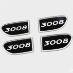 Auto sisemise auto ukse k&auml;epideme kausi kleebis Auto sisemise k&auml;epideme kaussi litrid trimmikleebised Peugeot 3008 2013 2014 jaoks 4pc gray