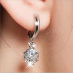 Crystal 925 Sterling Silver Ehted Korea mood kivist peen pall, kaunid heledad naiste k&otilde;rvar&otilde;ngad E241