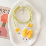 USB-kaabli kaitse, mustusekindel roosa tr&uuml;kistiil, kiirlaadija kaitse&uuml;mbris iphone 11 12 18 W 20 W jaoks oranž